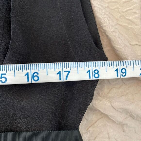 Sonia Rykiel Womens Cap Sleeve Pleated Belted Fit & Flare Dress Black Sz 40 NWT - Picture 8 of 10